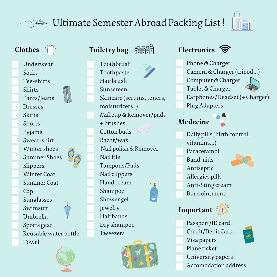 The Ultimate Semester Abroad Packing List & Tips 🧳