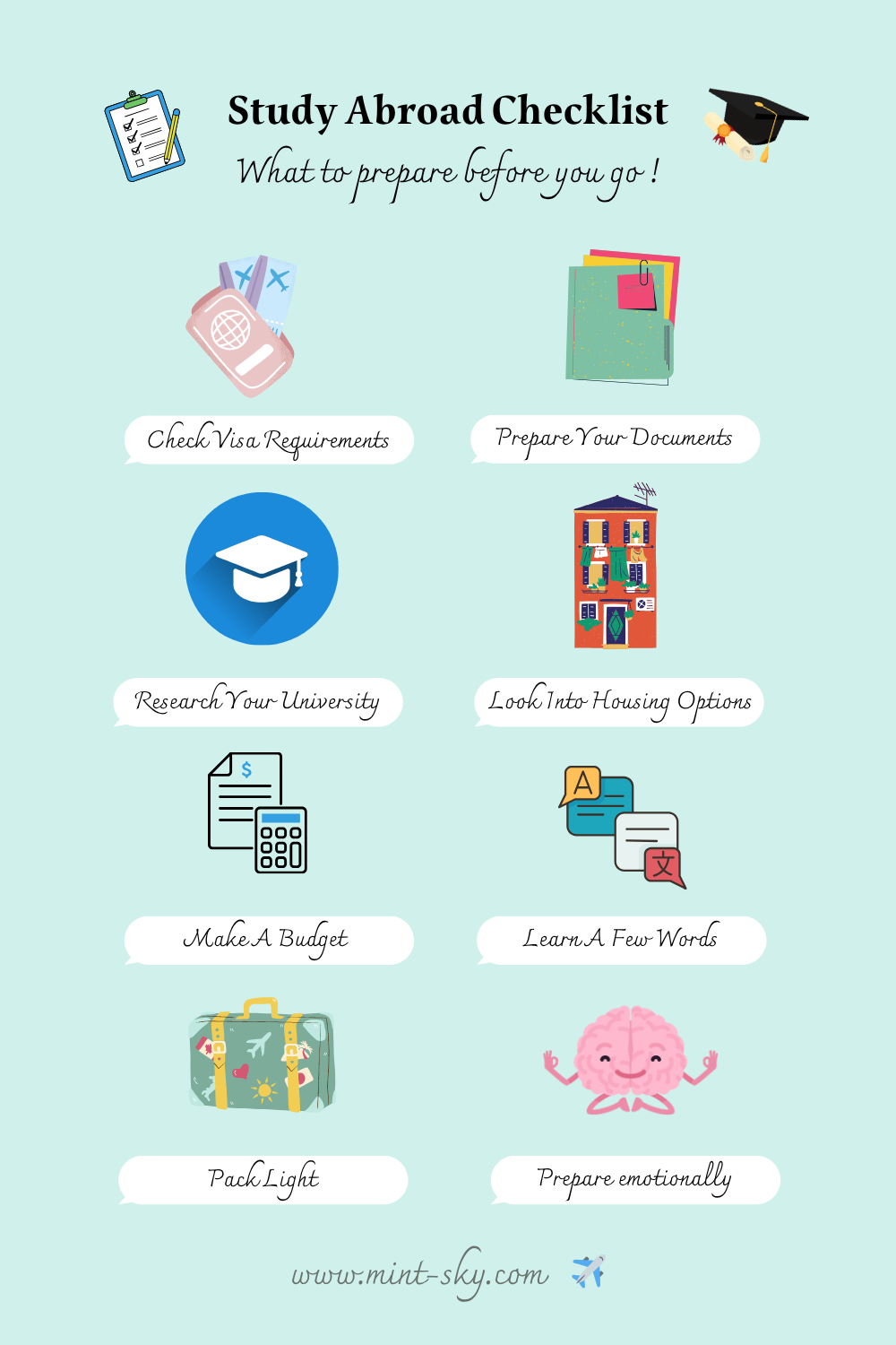 Study Abroad Checklist: What to Prepare Before You Go !